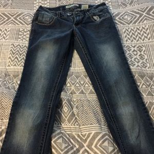 Paris Blue skinny jeans.